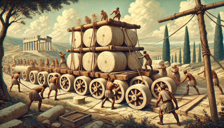 How did romans transport travertine blocks? - Made of Rome