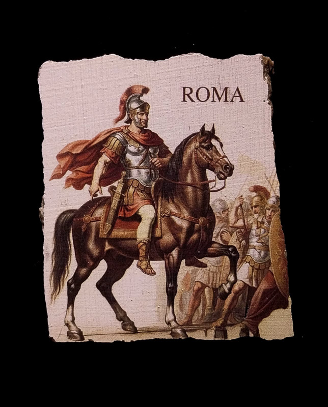 general riding horse fine prints souvenir made of rome fresco