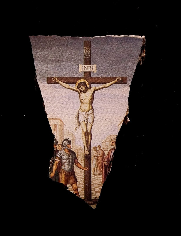 Jesus on a cross fine prints souvenir made of rome fresco